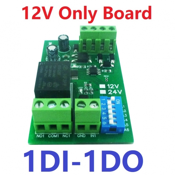 10IOA01 12V 1CH Isolation Digital Switch 1DI-1DO PLC IO Expanding Board RS485 Relay Module Modbus RTU Code 01 05 15 02 03 06 16