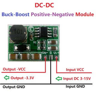 DD0315NA 200-500mA +/- Voltage Converter Positive to Negative power supply DC-DC Boost-Buck Module +3~+15V to -3.3v