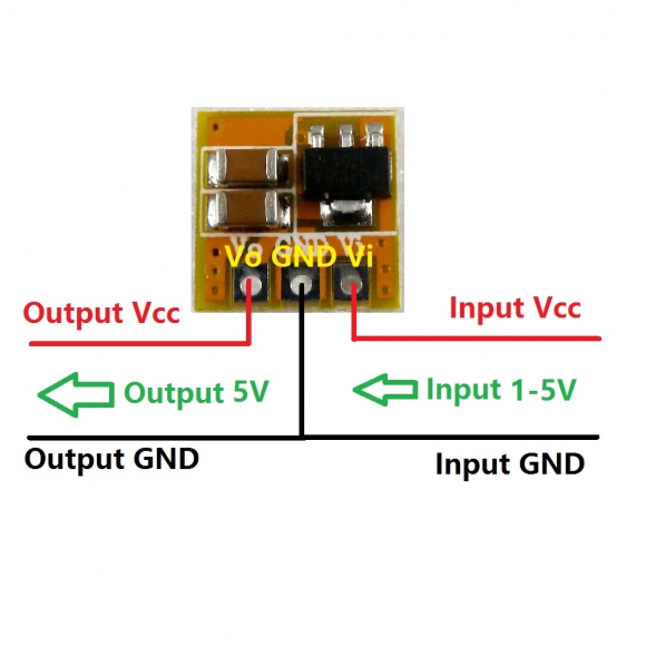 DD0405MA Mini 600MA 1.5V 3V 3.3V 3.7V To 5V Boost Step-up DC-DC Converter Voltage PFM Regulator Module For AA AAA Dry Cell Button Battery