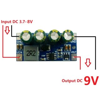 DD0424TA 5A high-power DC DC Converter Step-Up Module DC 3.7V 4.2V 7.5V to 9V Voltage Boost Board