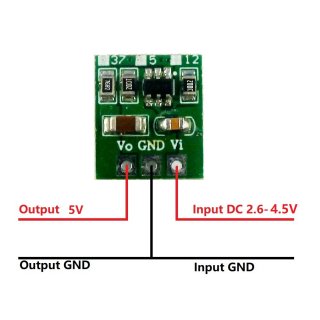 DD0512MA mini 6W 3V 3.3V 4.2V 4.5V to 5V DC DC Step-up Boost Converter for 18650 403040 Li-Po li ion lithium battery