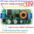 DD8024TA High-Voltage EBike DC-DC Converter Buck Step-Down Regulator Module 80V 72V 64V 60V 48V 36V 24V to 12V