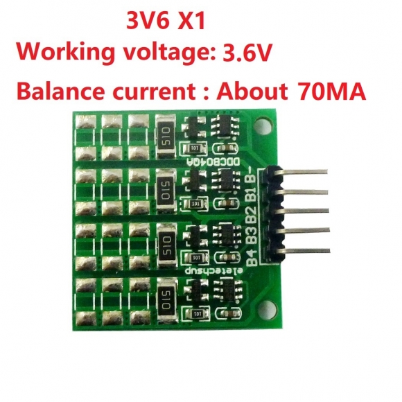 DDCB04QA 3V6 X1 70MA 3.7V Li-ion Polymer 3.2V LiFePO4 lithium Battery packs Charge Balance BMS Charger protection board for 18650 14500