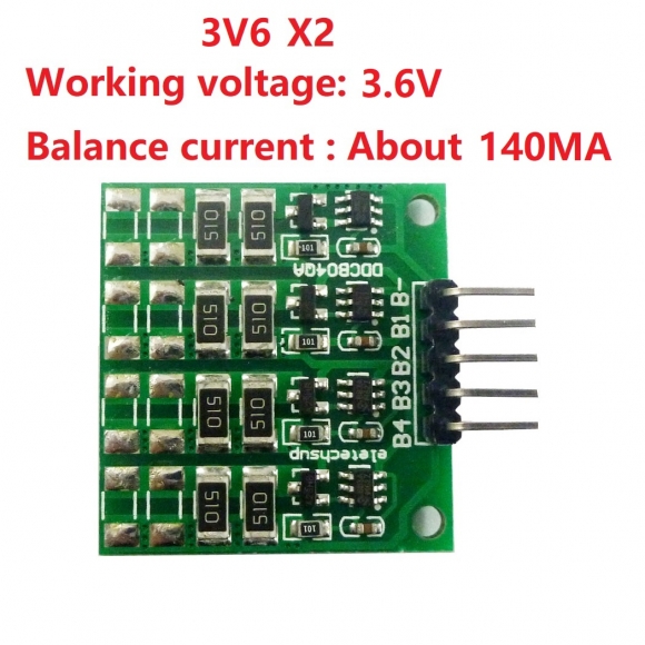 DDCB04QA 3V6 X2 140MA 3.7V Li-ion Polymer 3.2V LiFePO4 lithium Battery packs Charge Balance BMS Charger protection board for 18650 14500