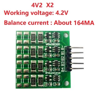 DDCB04QA 4V2 X2 164MA 3.7V Li-ion Polymer 3.2V LiFePO4 lithium Battery packs Charge Balance BMS Charger protection board for 18650 14500