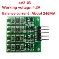 DDCB04QA 4V2 X3 246MA 3.7V Li-ion Polymer 3.2V LiFePO4 lithium Battery packs Charge Balance BMS Charger protection board for 18650 14500