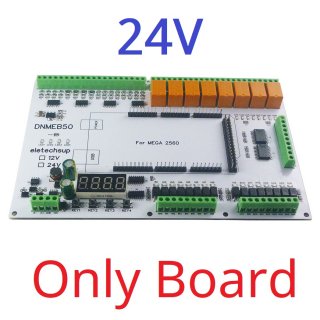 DNMEB50 24V 16AI-16DI-16DO 4-20MA Current 0-5V/10V/30V Voltage Dry Wet Contact MOS RS485 Relay MEGA2560 R3 Expanding Board for Arduino PLC