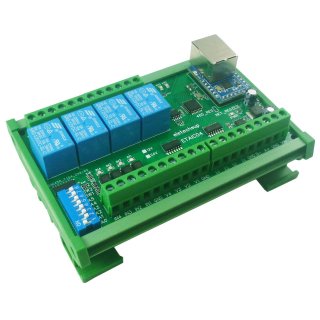 ETAIC04 24V 4CH NPN DI Digital Analog Ethernet Remote I/O Modules Modbus RTU TCP/IP MQTT Network Controller 4-20MA 0-10V DAC Output Board