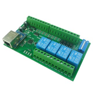 ETAIC04 12V 4CH NPN DI Digital Analog Ethernet Remote I/O Modules Modbus RTU TCP/IP MQTT Network Controller 4-20MA 0-10V DAC Output Board