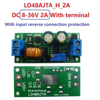 LD48AJTA H 2A 8-36V DC 6V 9V 12V 24V 36V 48V Adjustable Constant Current LED Driver Module MCU IO PWM Controller Board