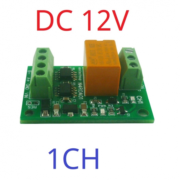 N4ROA01 Mini DC 12V 8CH Multifunction Modbus Rtu RS485 Relay Board 2A 0.2W Low Power Consumption Micro Voice Relay Module N4ROF32