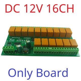 N4ROE16 Mini DC 12V 16CH Multifunction Modbus Rtu RS485 Relay Board 2A 0.2W Low Power Consumption Micro Voice Relay Module N4ROF32