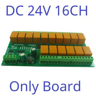 N4ROE16 Mini DC 24V 16CH Multifunction Modbus Rtu RS485 Relay Board 2A 0.2W Low Power Consumption Micro Voice Relay Module N4ROF32