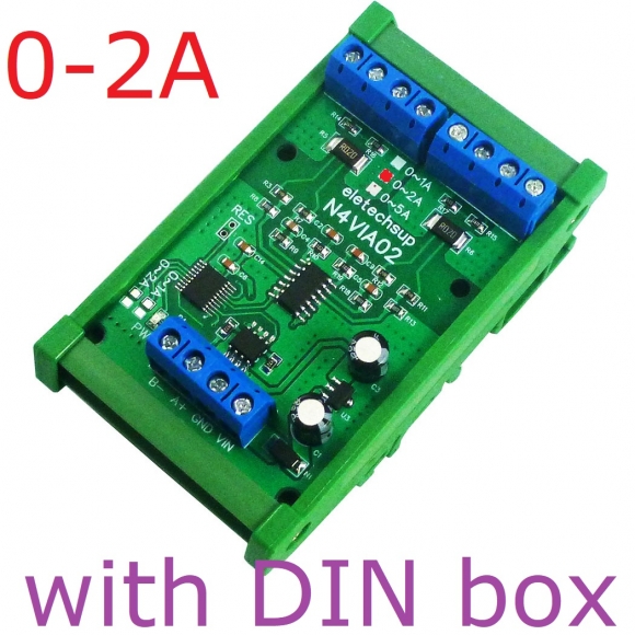 N4VIA02 2A Multifunctional RS485 Ammeter & Voltmeter 0-30V Voltage & 0-5A Current Measurement Module Modbus RTU