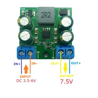 ND04BOTA 7.5V High Power 60W DC 3.7-20V To 7.5V Step-Up Boost DC DC Converter Module For Zigbee Solar Panel