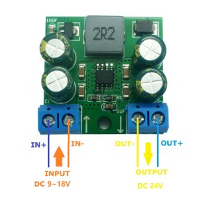 ND04BOTA 24V High Power 60W DC 3.7-20V To 24V Step-Up Boost DC DC Converter Module For Zigbee Solar Panel