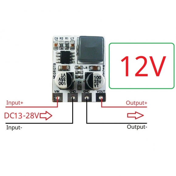 ND2812TB_12V 5A Input DC 5-30V Output DC 12V Synchronous DC-DC Buck Converter for Moter LED Car Motorized Bicycle