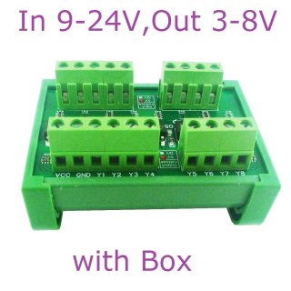 OP31C08 In 9-24V Out 3-8V PNP to PNP 8ch PLC Digital Switch IO Isolation Protection Board 3.3V 5V 12V 24V Logic Level Converter NPN PNP Wet Contact