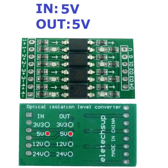 OP71A04 Active High 10Khz DI-DO Digital Switch Optical Isolation Module Logic Level Converter for PLC RS485 IO Communication