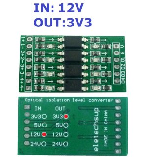 OP71A04 PNP Active High 10Khz DI-DO Digital Switch Optical Isolation Module Logic Level Converter for PLC RS485 IO Communication