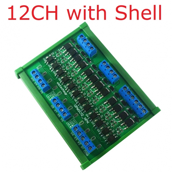 OPMSC12 PNP Input 12-24V PNP Output 12CH DC 3.3V/5V/12V/24V 5A PLC Signal Amplifier NPN/PNP Logic Level Converter Module