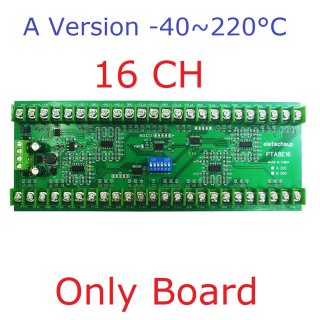 PTA8E16 -40℃ to +220℃ 16CH DC 12V 24V Temperature Analog PT100 Resistance RS485 Collector Modbus RTU -40-500 High Temperature Acquisition Board