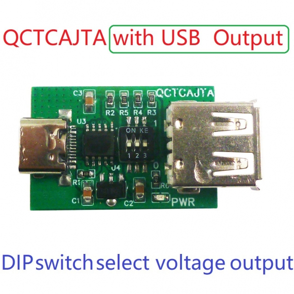 QCTCAJTA Type-C PD2.0 PD3.0 QC2.0 QC3.0 PD2.0 AFC Fast Charge decoy Trigger Module DC 5V 9V 12V 15V 20V For PTZ Camera PLC