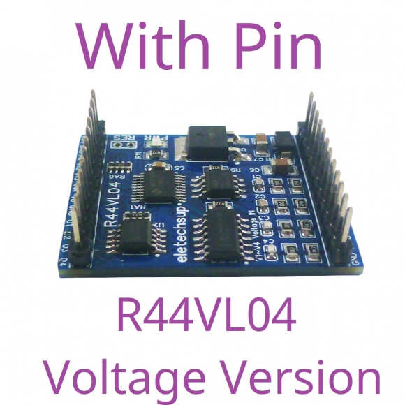 R44VL04 0-10V 12CH 12V 24V RS485 Analog Digital IO Module 4AI-4DI-4DO PLC Remote I/O Board Modbus RTU 01/02/03/04/05/06/15/16 Function Code