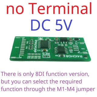 R4IOH08 8DI Multipurpose RS485 Digital Input Output Module mini PLC IO Dilator DC 12V 24V for Arduino