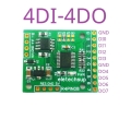 R4PIN08 4DI-4DO 8CH Multifunction RS485 Remote IO 2.54mm Pin Core Board Modbus Rtu Master-slave Digital Collection Module DC 5V 12V 24V