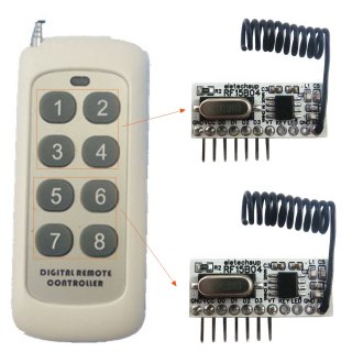 RF15B04 TB422 1 Buttons RF Wiress Control 2 Rooms 135uA Low Power -117dBm 4 Roads Decoder