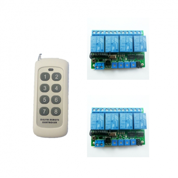 RF22A04 TB422 8 CH Delay Relay Receiver Kits PT2262 Transmitter Control RF Wireless House hold