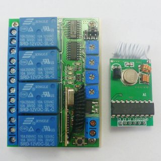 RF22A04 TB195 Delay Relay Receiver Kits PT2262 Transmitter Control RF Wireless Lamp LED Motor